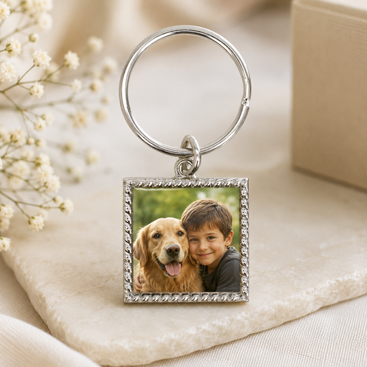 Personalized Photo Charm Keychain