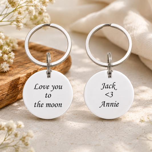 Personalized Double-Sided Message Keychain