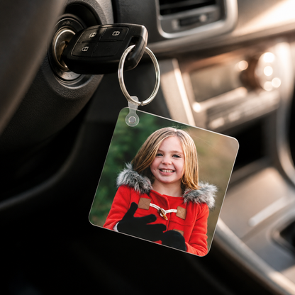 Personalized Double-Sided Photo Keychain