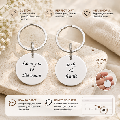 Personalized Double-Sided Message Keychain