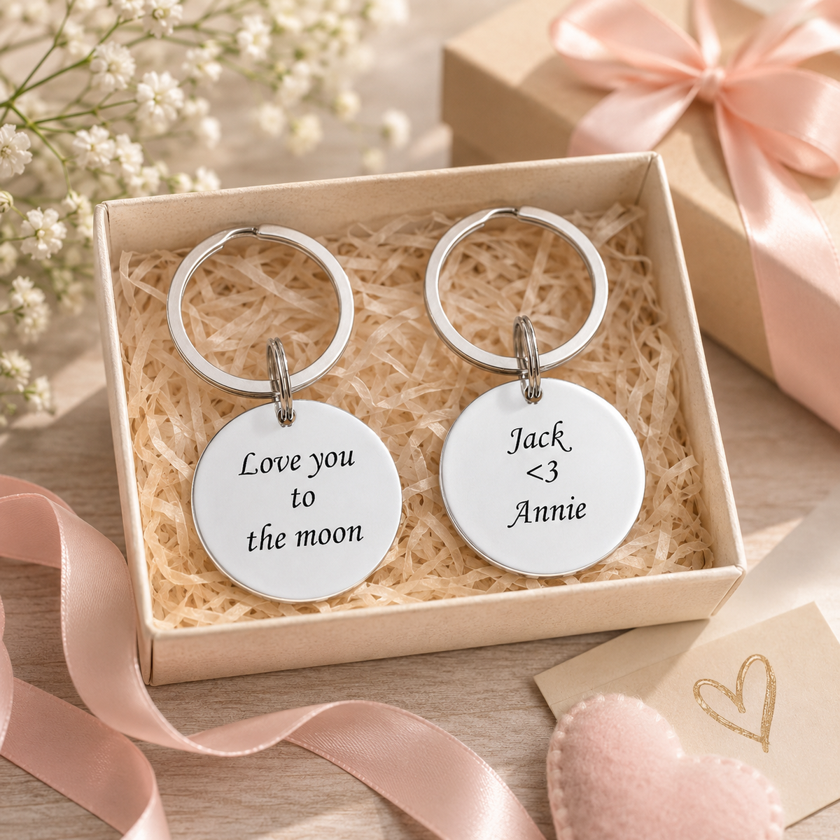 Personalized Double-Sided Message Keychain