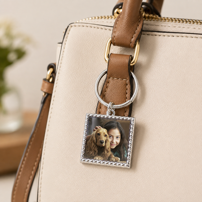 Personalized Photo Charm Keychain