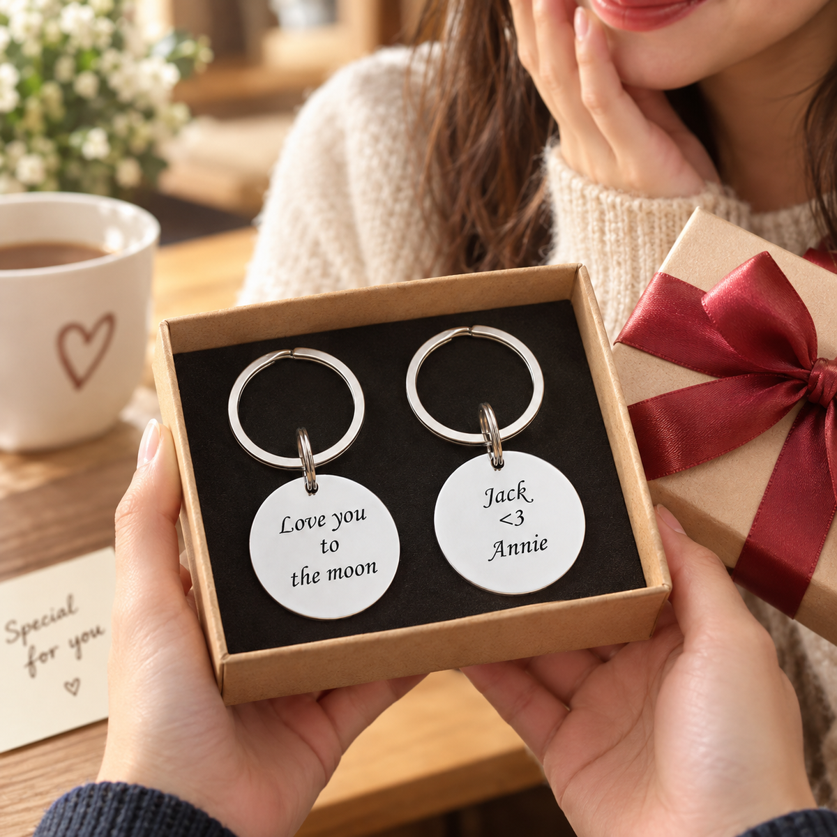 Personalized Double-Sided Message Keychain